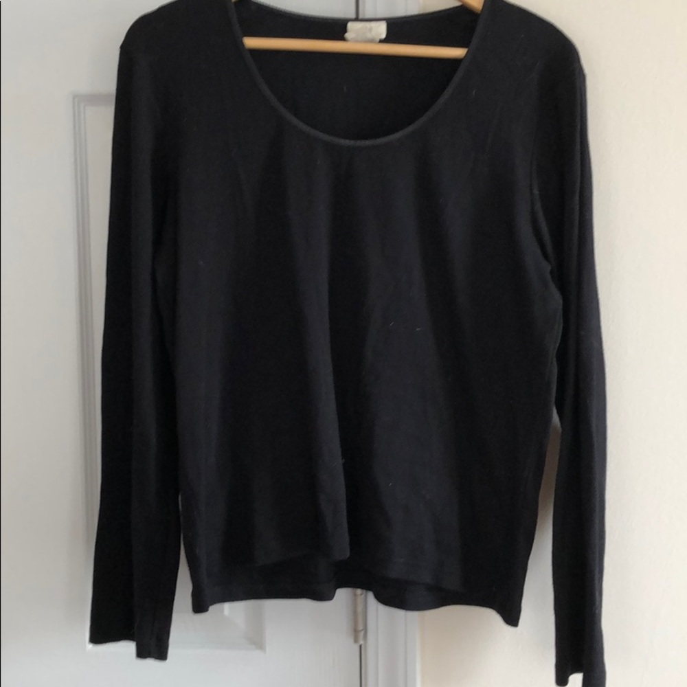 J. Jill black‎ long sleeve sweater size large